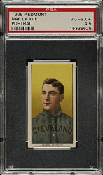 1909-1911 T206 White Border Nap Lajoie Portrait PSA VG-EX+ 4.5