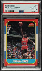 1986-1987 Fleer Basketball #57 Michael Jordan Rookie PSA GEM MINT 10