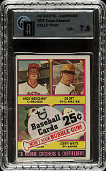1976 Topps Unopened Cello Pack GAI NM+ 7.5