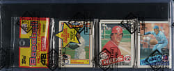 1985 Topps Unopened Rack Pack - Pete Rose on Top - BBCE