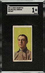 1909-1911 T206 White Border Wild Bill Donovan Portrait SGC POOR 1 - Brown Hindu Back