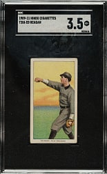 1909-1911 T206 White Border Ed Reagan Southern Leaguer SGC VG+ 3.5 - Brown Hindu Back