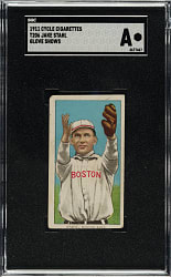 1909-1911 T206 White Border Jake Stahl Glove Shows SGC Authentic - Cycle 460 Back