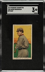 1909-1911 T206 White Border Roger Bresnahan with Bat SGC VG 3