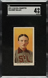 1909-1911 T206 White Border Bobby Wallace SGC VG/EX 4 - Old Mill Back