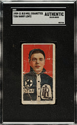 1909-1911 T206 White Border Harry Lentz Southern Leaguer SGC Authentic