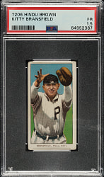 1909-1911 T206 White Border Kitty Bransfield PSA FAIR 1.5 - Brown Hindu Back