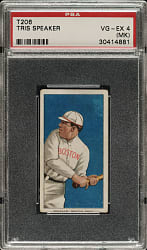 1909-1911 T206 White Border Tris Speaker PSA VG-EX 4 (MK)