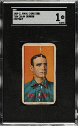 1909-1911 T206 White Border Clark Griffith Portrait SGC POOR 1 - Brown Hindu Back