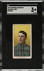 1909-1911 T206 White Border Nap Lajoie Portrait SGC VG 3 - Sovereign 150 Back
