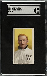 1909-1911 T206 White Border Walter Johnson Portrait SGC VG/EX 4