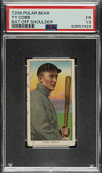 1909-1911 T206 White Border Ty Cobb Bat Off Shoulder PSA FAIR 1.5 - Polar Bear Back