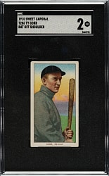 1909-1911 T206 White Border Ty Cobb Bat Off Shoulder SGC GOOD 2