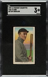 1909-1911 T206 White Border Ty Cobb Bat Off Shoulder SGC VG 3