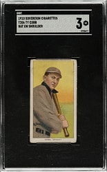 1909-1911 T206 White Border Ty Cobb Bat On Shoulder SGC VG 3 - Sovereign 350 Back