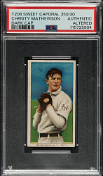 1909-1911 T206 White Border Christy Mathewson Dark Cap PSA Authentic.