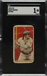 1909 E102 Anonymous "Set of 25" Honus Wagner Batting SGC POOR 1