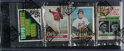 1979 Topps Unopened Rack Pack - Ty Cobb/Rogers Hornsby All-Time Record Holders on Top and Carl Yastrzemski on Back - BBCE