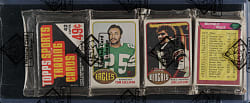 1976 Topps Football Unopened Rack Pack - Steve Bartkowski Rookie on Back - BBCE