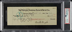 1946 Orville Wright Signed Check PSA/DNA GEM MINT 10