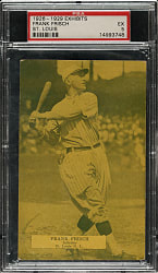 1926-1929 "Exhibit-Style Postcard-Back" Frank Frisch St. Louis PSA EX 5