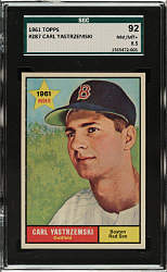 1961 Topps #287 Carl Yastrzemski SGC NM/MT+ 92