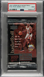 1997-1998 Upper Deck Basketball Second Series Unopened Foil Pack PSA MINT 9