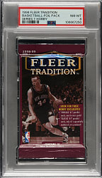 1998-1999 Fleer Tradition Basketball First Series Unopened Hobby Foil Pack PSA NM-MT 8
