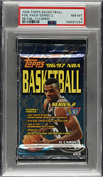 1996-1997 Topps Basketball Second Series Unopened Retail Foil Pack PSA NM-MT 8