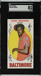 1969-1970 Topps Basketball #80 Earl Monroe Rookie SGC NM/MT 8