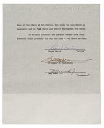 1961 Roger Maris Safe at Home Signed Movie Contract