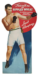 Circa 1936 Jack Dempsey "Rippled Wheat" Stand-Up Store Advertising Display