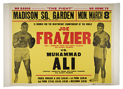 1971 Muhammad Ali vs. Joe Frazier "Fight of the Century" On-Site Fight Poster
