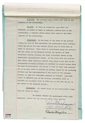 1954 Rocky Marciano Signed Amusement Enterprises Contract- Signed "Rocco Marchegiano" - PSA/DNA