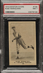 1916 H801-8 Boston Store #108 Rube Marquard PSA NM 7