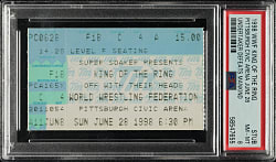 June 28, 1998 WWF King of the Ring Ticket Stub PSA NM-MT 8