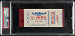 1985 WrestleMania I Full Proof Ticket PSA NM 7