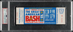 July 6, 1985 N. W. A. Wrestling The Great American Bash Full Ticket PSA VG-EX 4