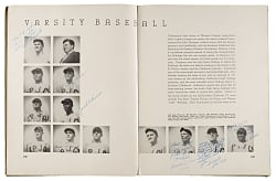 1938 Jackie Robinson Signed Pasadena Junior College Yearbook - JSA - Signed Four Times!