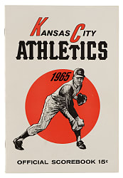1965 Kansas City Athletics (vs. Boston Red Sox) Program - Satchel Paige Night!