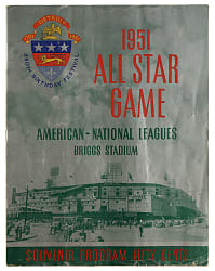 1951 All-Star Game Program