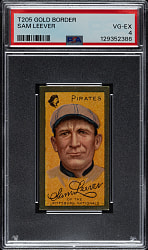 1911 T205 Gold Border Sam Leever PSA VG-EX 4