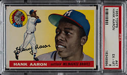 1955 Topps #47 Hank Aaron PSA EX-MT 6