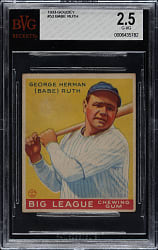 1933 R319 Goudey #53 Babe Ruth BVG G-VG 2.5