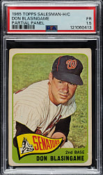 1965 Topps Salesman Partial Panel Don Blasingame PSA FAIR 1.5