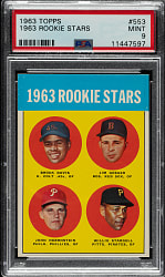 1963 Topps #553 Willie Stargell Rookie PSA MINT 9