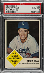 1963 Fleer #43 Maury Wills Rookie PSA GEM MINT 10