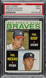 1964 Topps #541 Phil Niekro Rookie PSA MINT 9