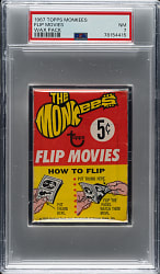 1967 Topps "The Monkees Flip Movies" Unopened Wax Pack PSA NM 7