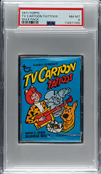 1971 Topps "Tv Cartoon Tattoos" Unopened Wax Pack PSA NM-MT 8